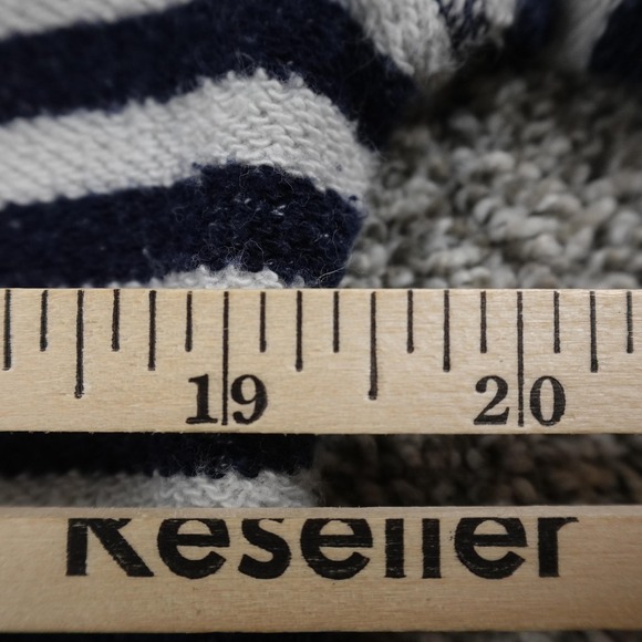 Ralph Lauren Sweater Womens L Blue White Stripe Knit Pullover Sweatshirt Preppy - Picture 7 of 11